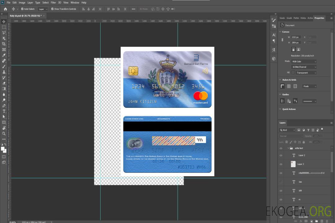 Carte bancaire Mastercard de la Banca di San Marino de Saint-Marin template Carte bancaire Mastercard de la Banca di San Marino de Saint-Marin template